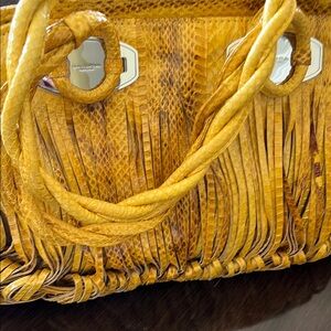 Yellow Fringe Handbag